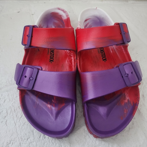 🆕️Birkenstock Arizona EVA Red and Purple Tie Dye - Picture 4 of 9